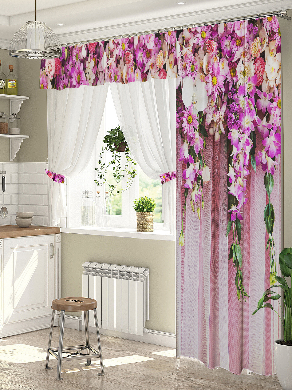 ламбрекен из цветов