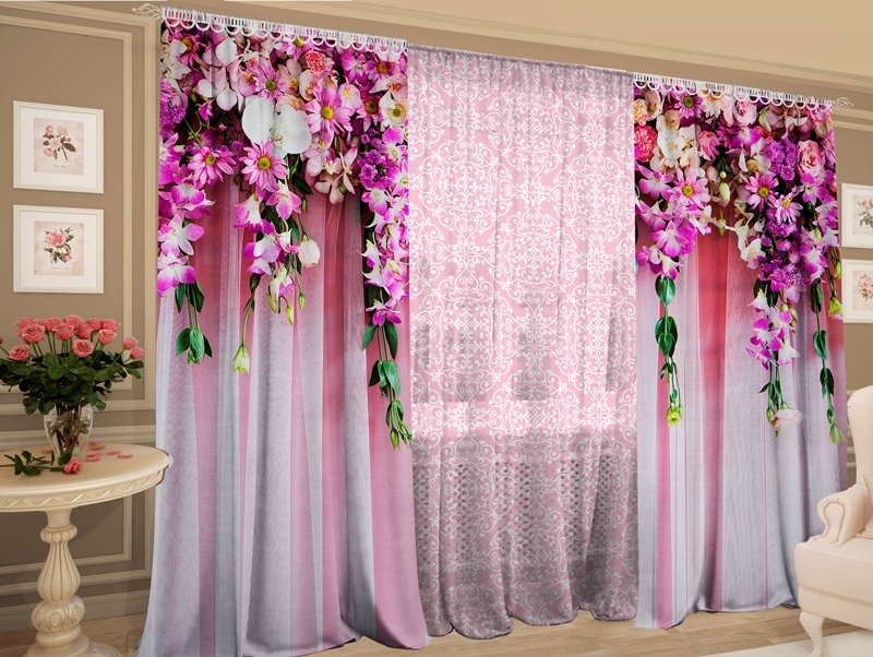 ламбрекен из цветов