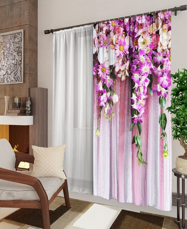 ламбрекен из цветов